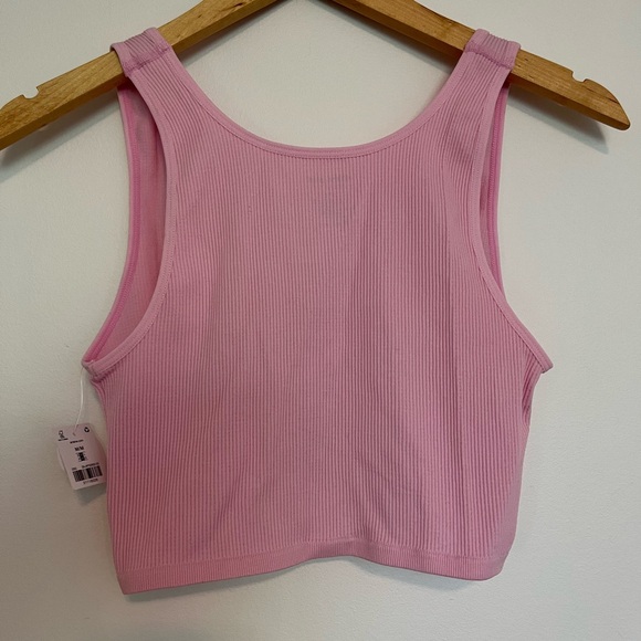 Pink Cross Front Crop-Top - Picture 2 of 3